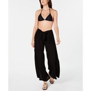 Becca by Rebecca Virtue Modern Muse Crinkled Rayon Wrap Pant Black Medium‎